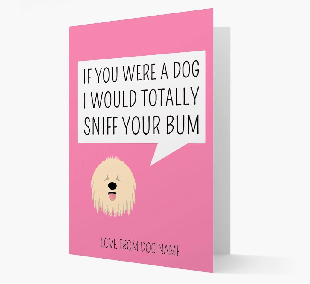 Personalized 'I'd Sniff Your Bum' Card