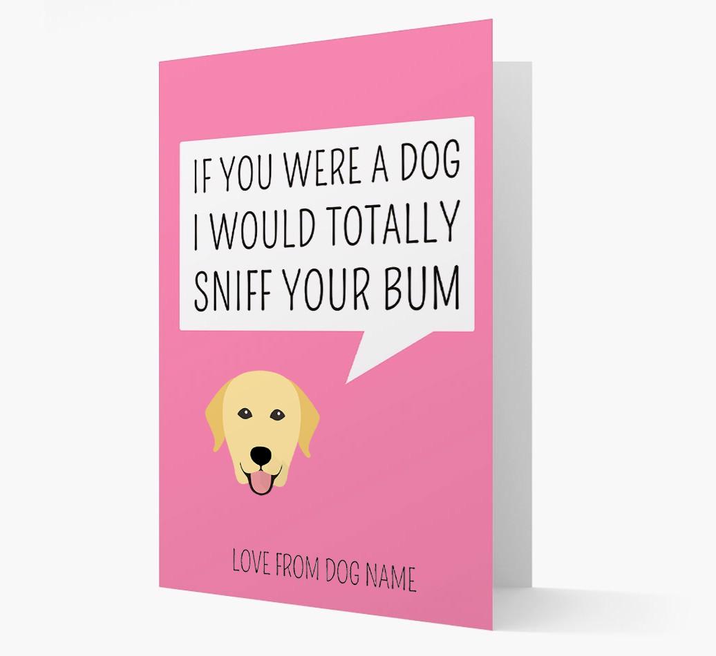 Personalized 'I'd Sniff Your Bum' Card