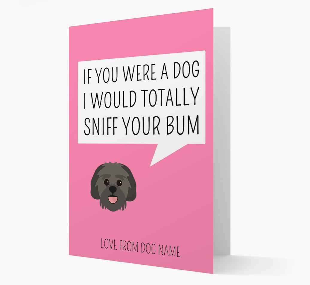 Personalized 'I'd Sniff Your Bum' Card