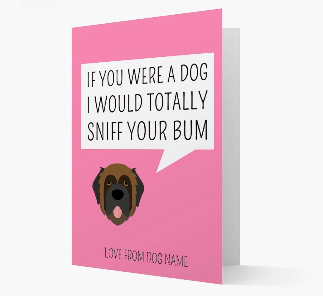 Personalized 'I'd Sniff Your Bum' Card
