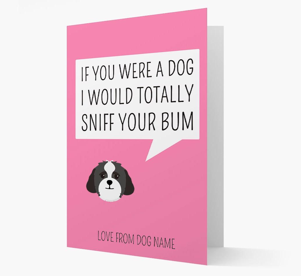 Personalized 'I'd Sniff Your Bum' Card