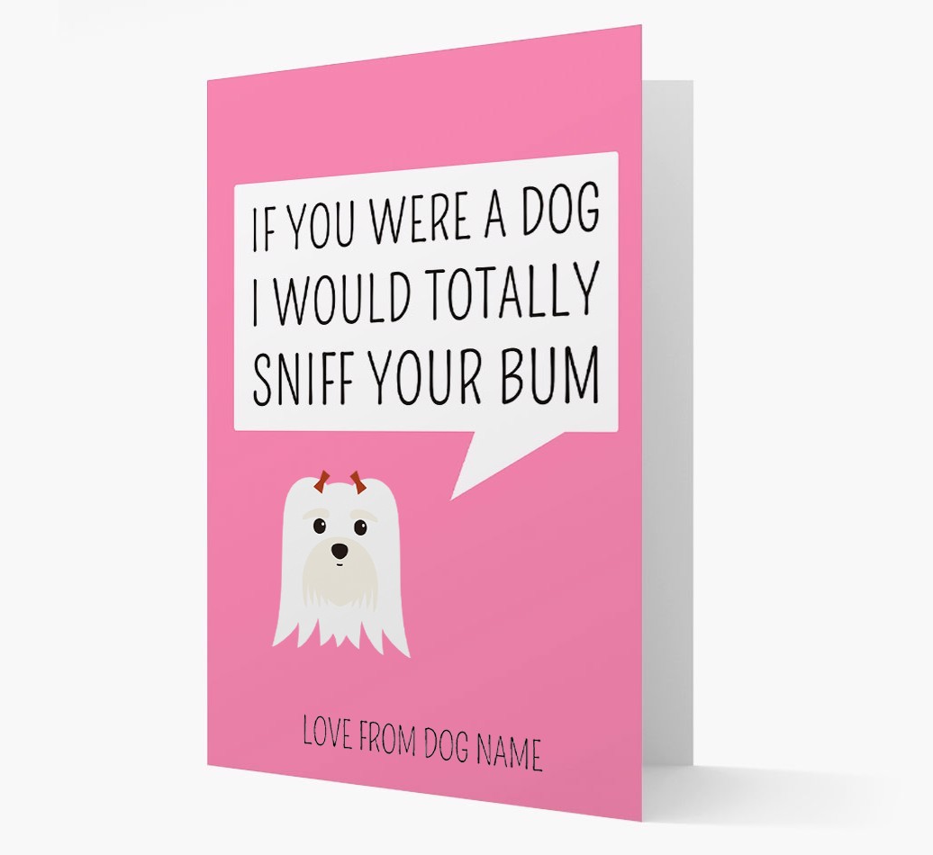Personalized 'I'd Sniff Your Bum' Card