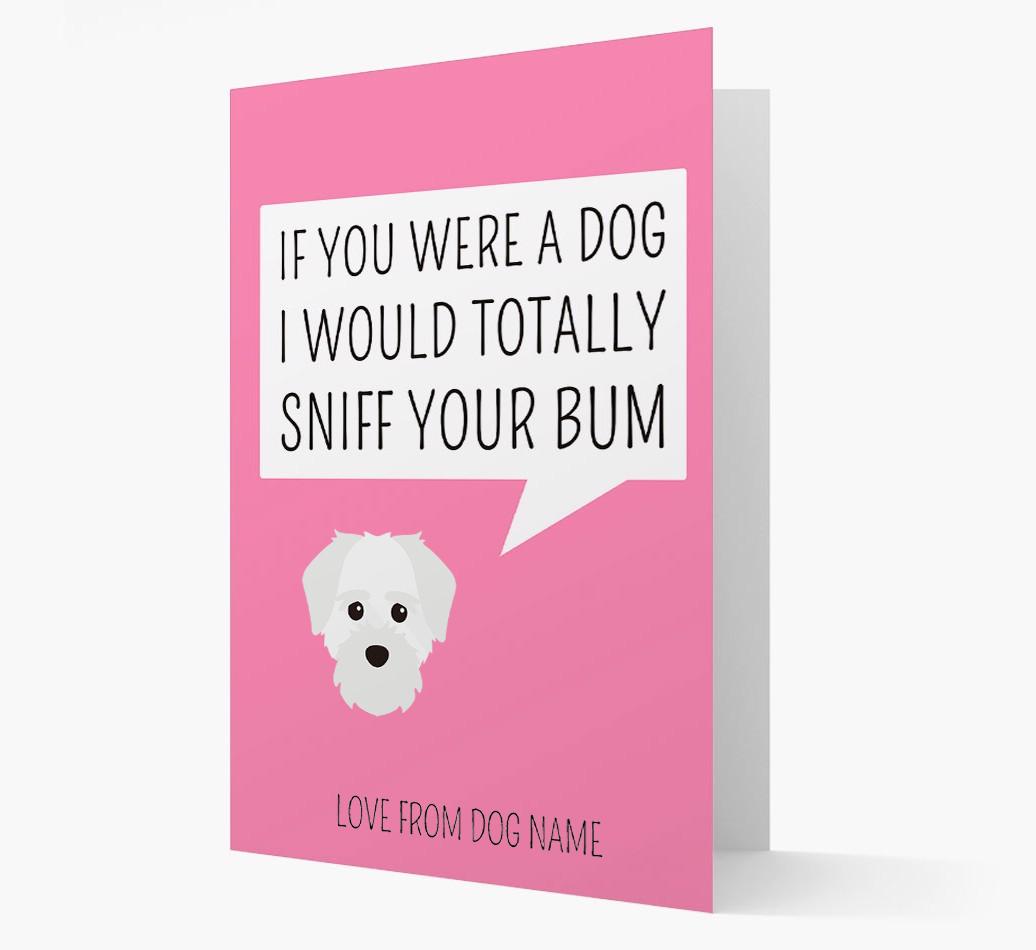 Personalized 'I'd Sniff Your Bum' Card
