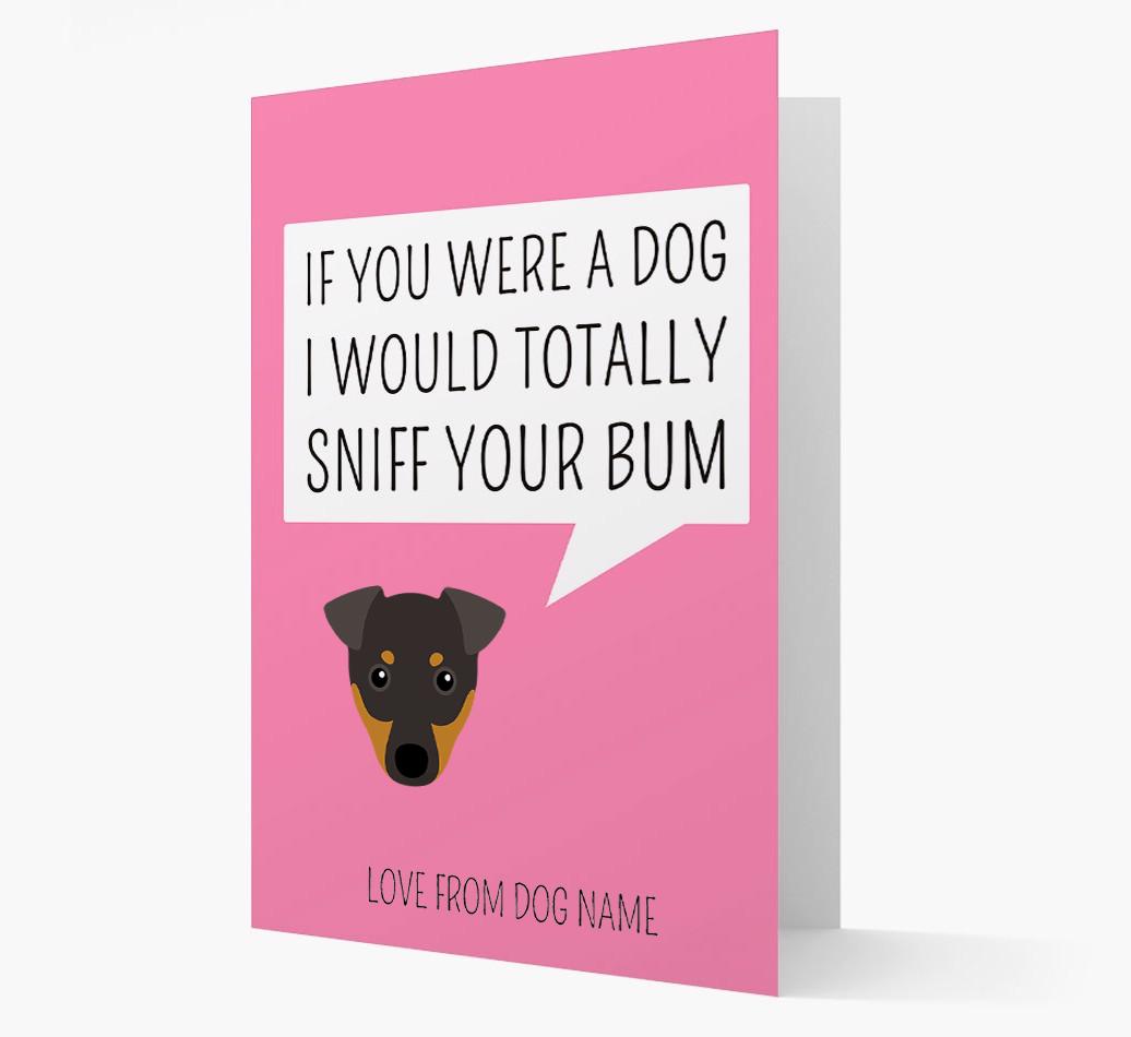 Personalized 'I'd Sniff Your Bum' Card