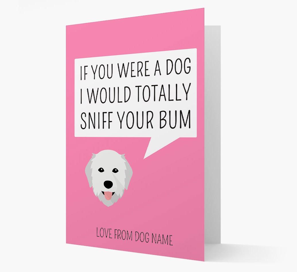 Personalized 'I'd Sniff Your Bum' Card