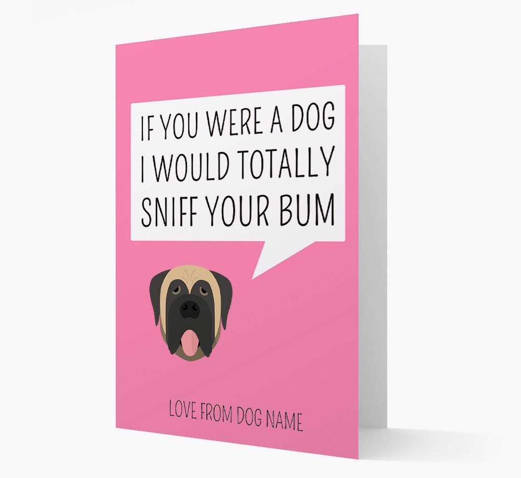 Personalized 'I'd Sniff Your Bum' Card