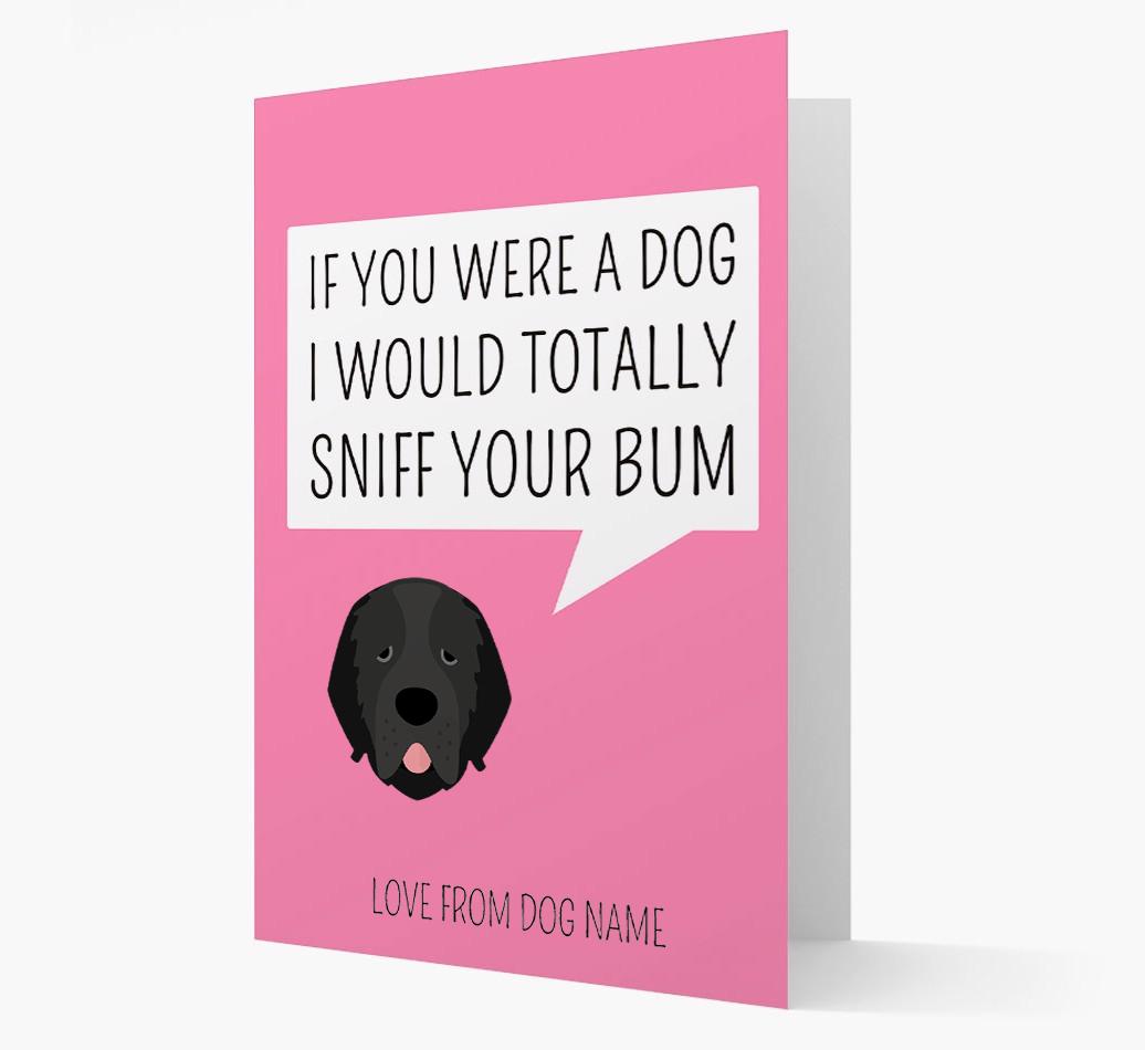Personalized 'I'd Sniff Your Bum' Card