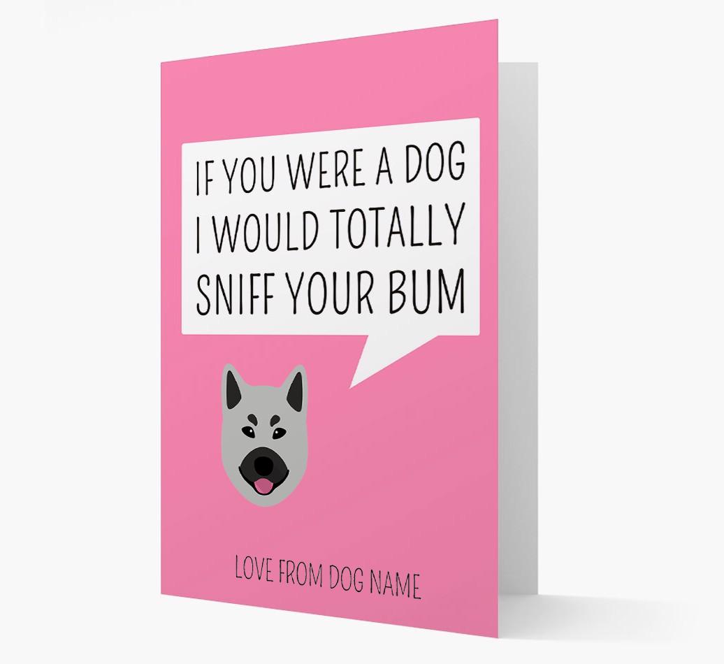 Personalized 'I'd Sniff Your Bum' Card