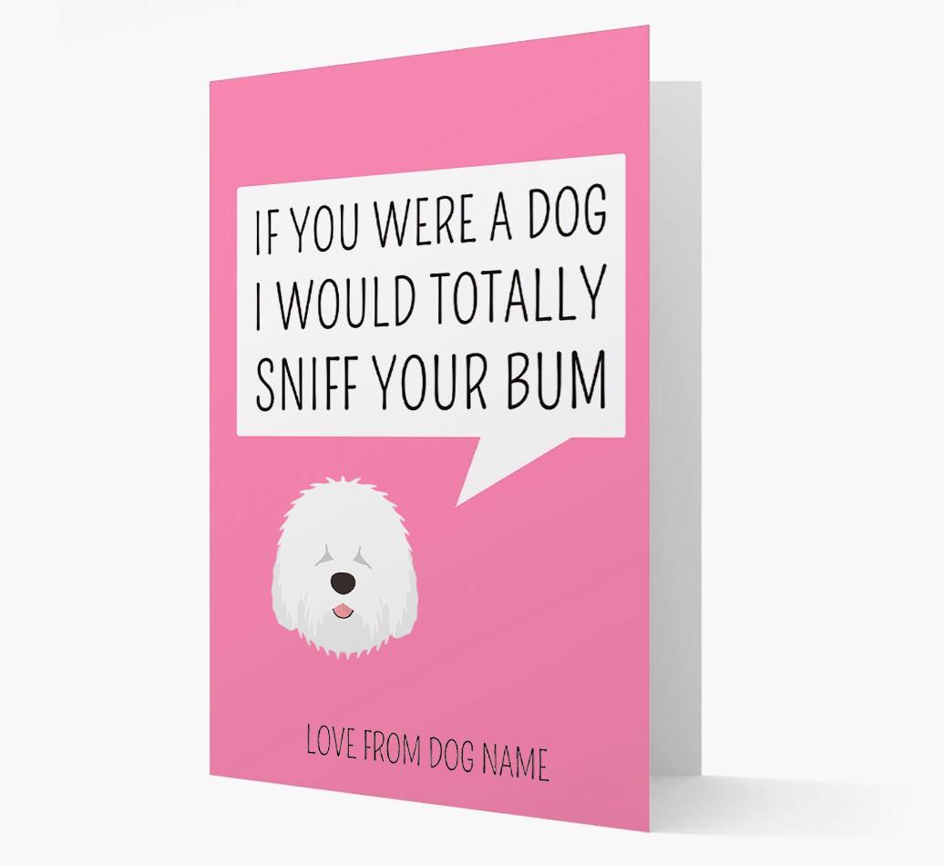 Personalized 'I'd Sniff Your Bum' Card