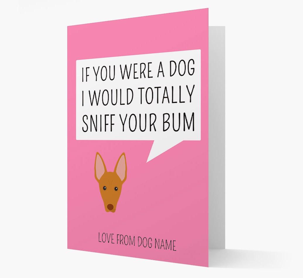 Personalised 'I'd Sniff Your Bum' Card