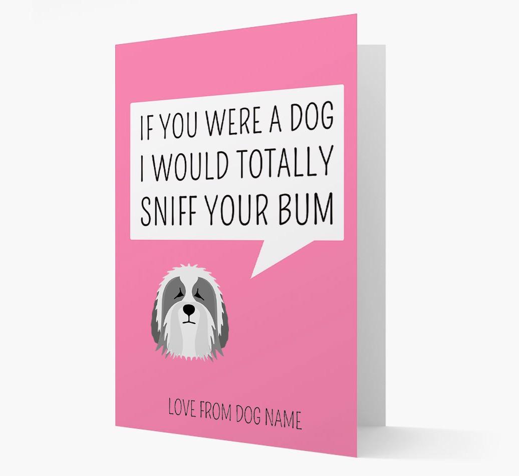 Personalized 'I'd Sniff Your Bum' Card