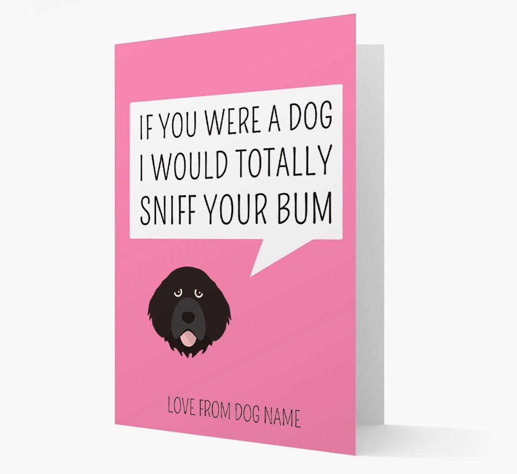 Personalized 'I'd Sniff Your Bum' Card
