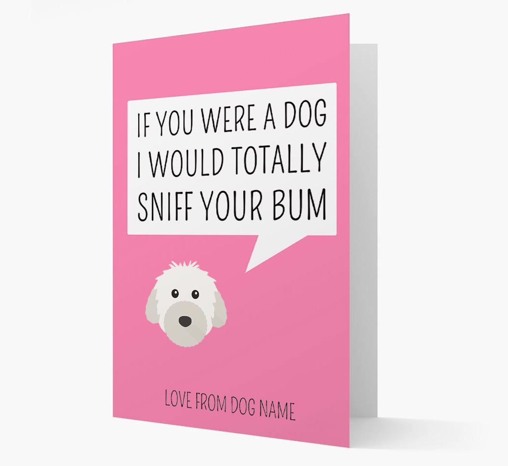 Personalized 'I'd Sniff Your Bum' Card