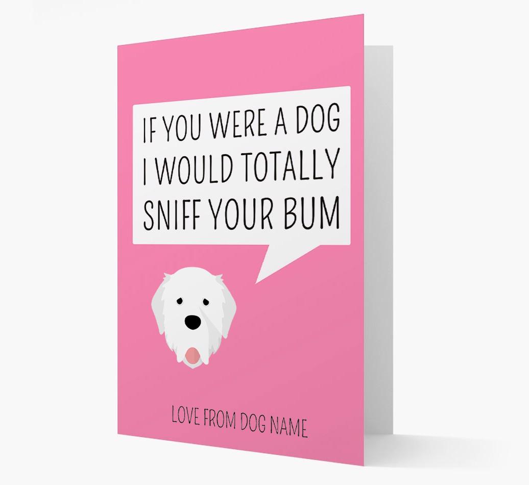 Personalized 'I'd Sniff Your Bum' Card