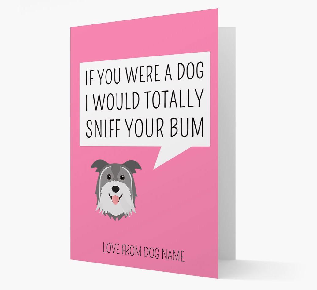 Personalized 'I'd Sniff Your Bum' Card