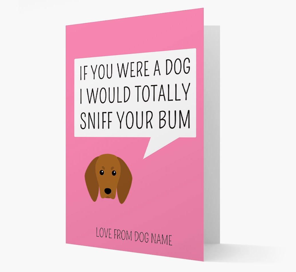 Personalized 'I'd Sniff Your Bum' Card