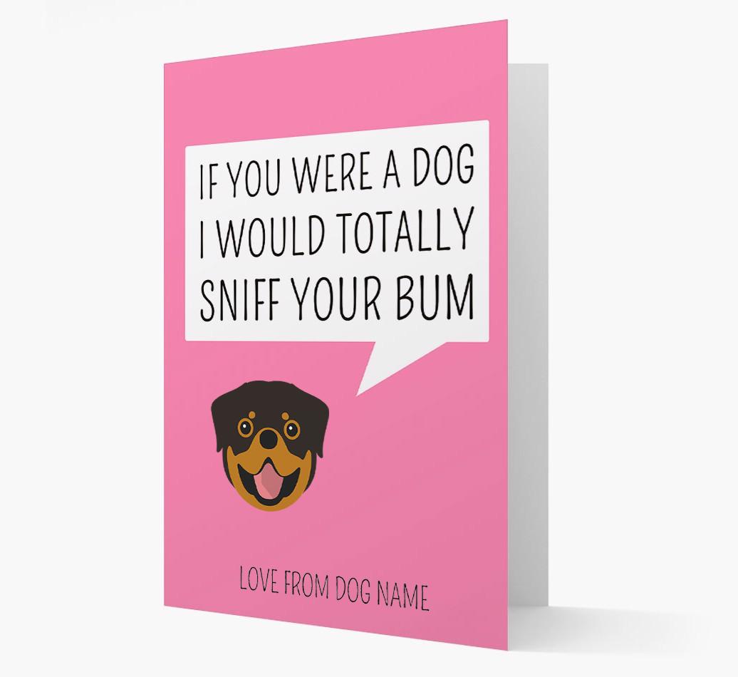 Personalized 'I'd Sniff Your Bum' Card