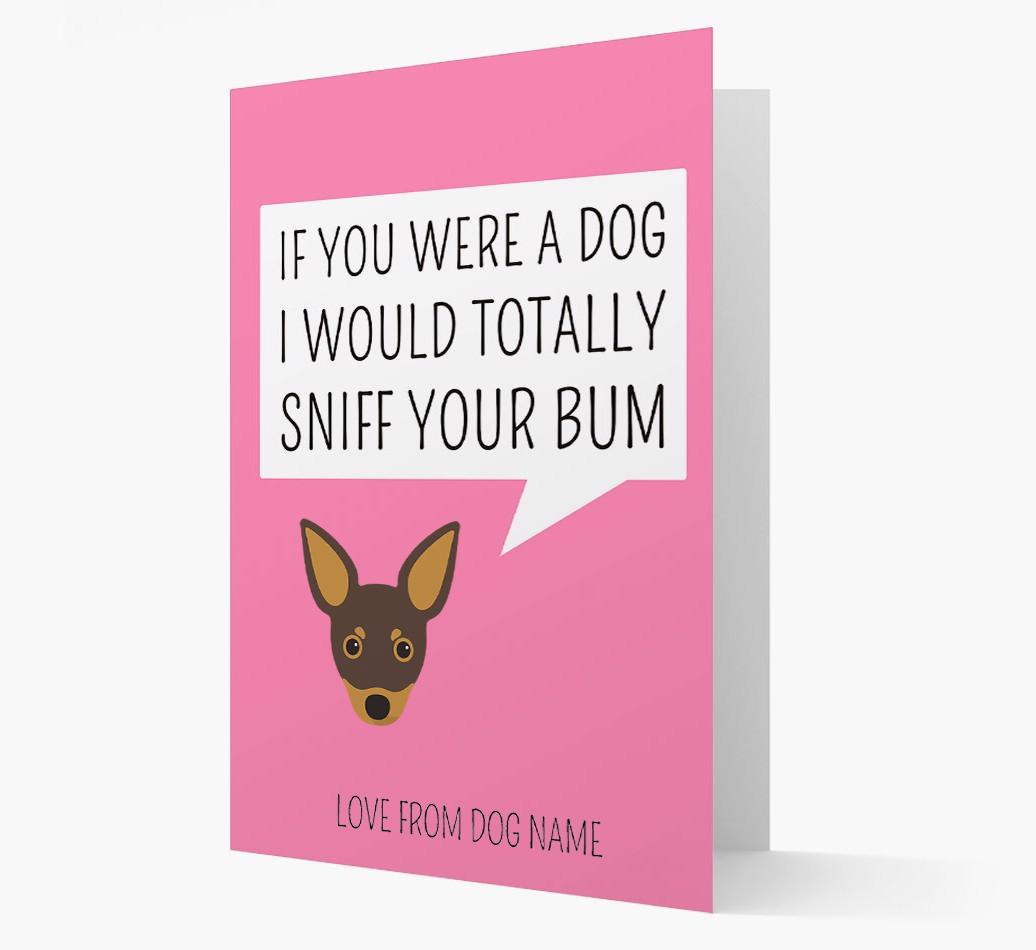 Personalized 'I'd Sniff Your Bum' Card