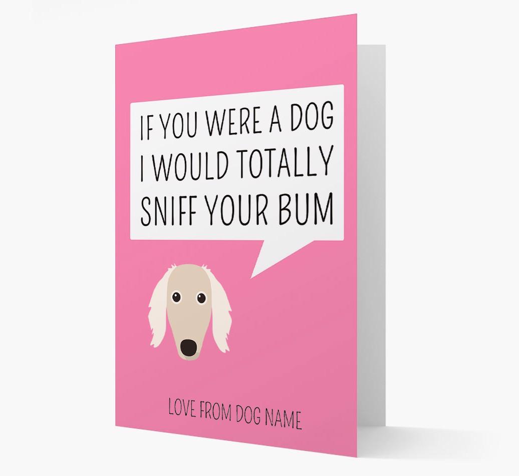 Personalized 'I'd Sniff Your Bum' Card