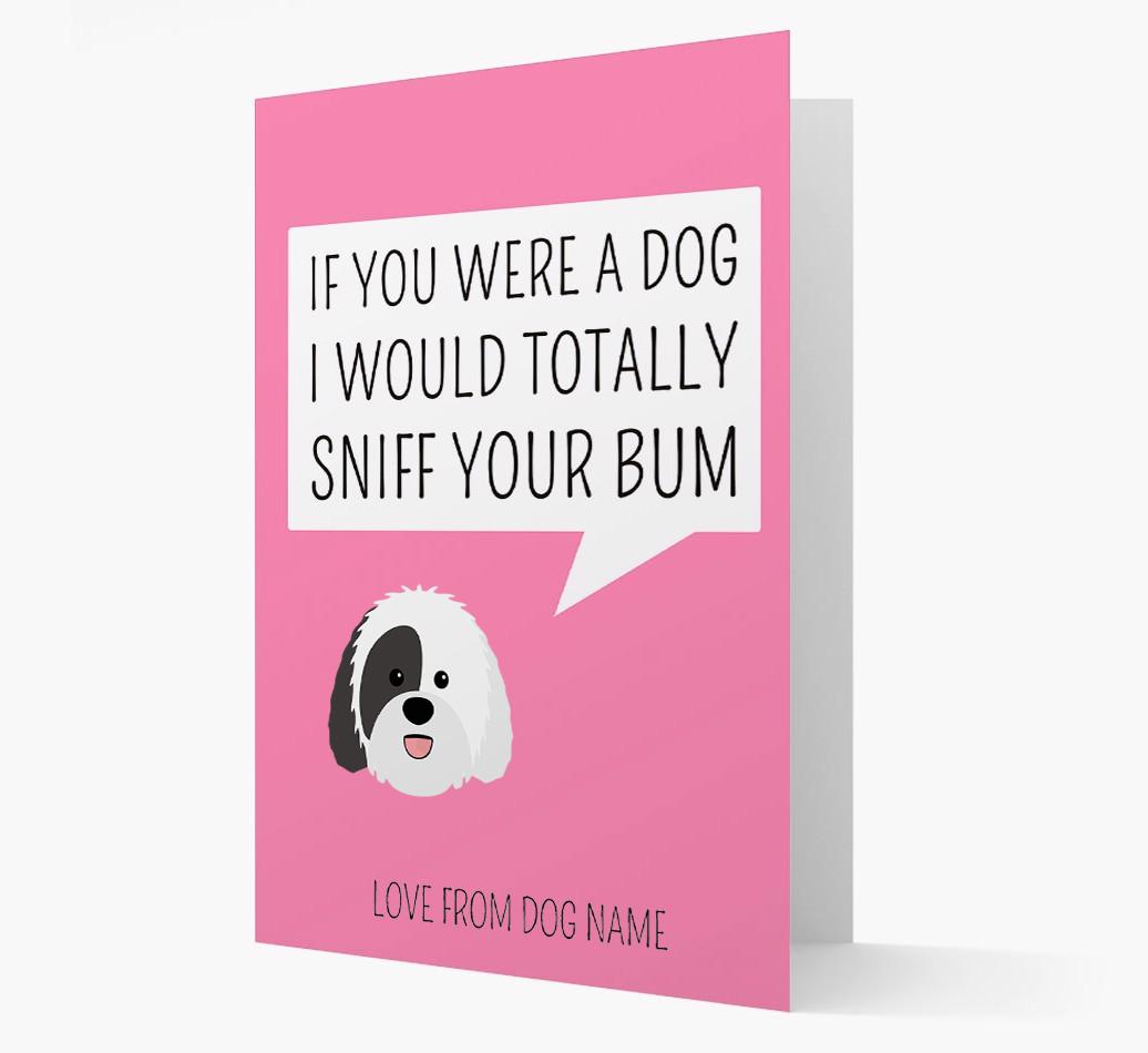 Personalized 'I'd Sniff Your Bum' Card