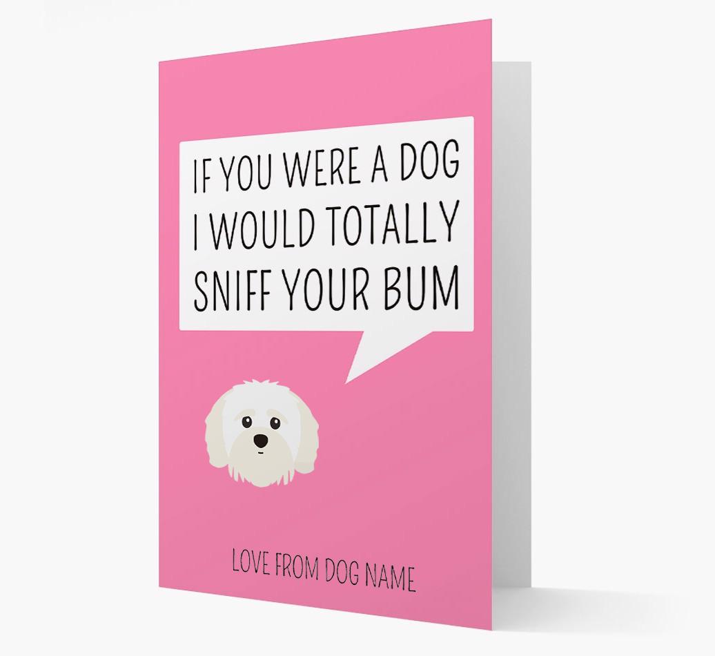 Personalized 'I'd Sniff Your Bum' Card