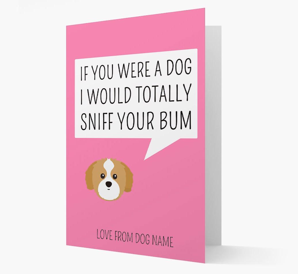 Personalized 'I'd Sniff Your Bum' Card