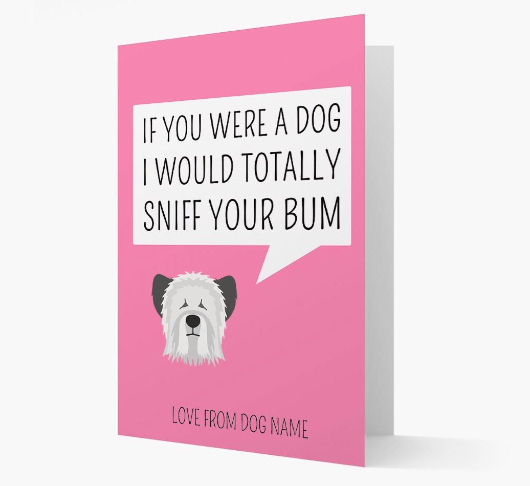 Personalized 'I'd Sniff Your Bum' Card