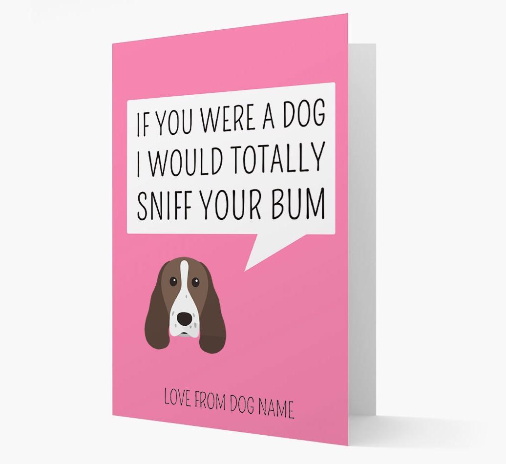 Personalized 'I'd Sniff Your Bum' Card