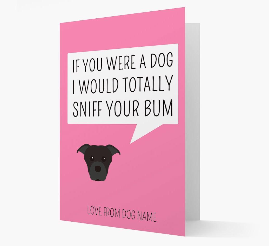 Personalized 'I'd Sniff Your Bum' Card