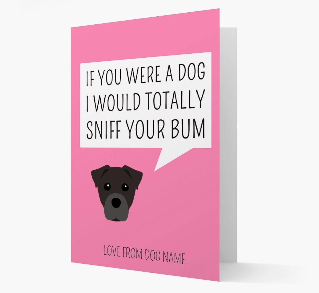 Personalized 'I'd Sniff Your Bum' Card
