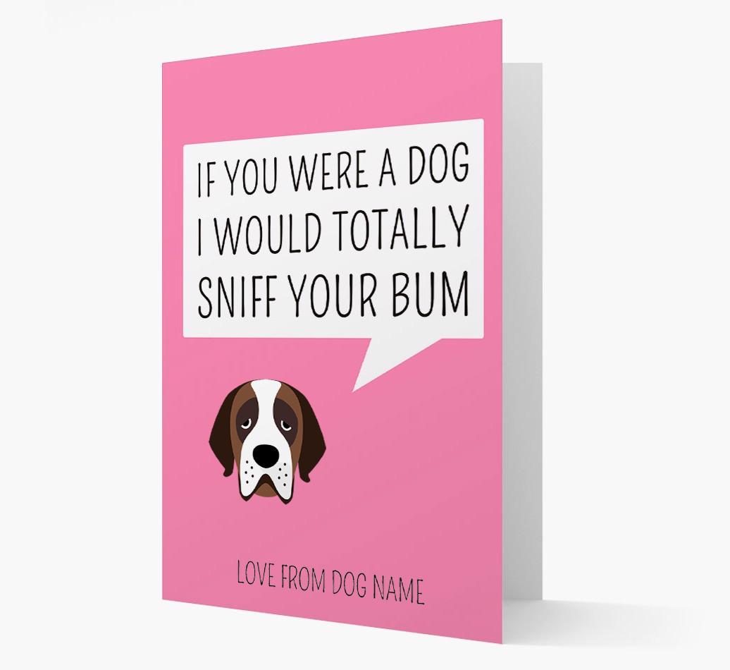 Personalized 'I'd Sniff Your Bum' Card