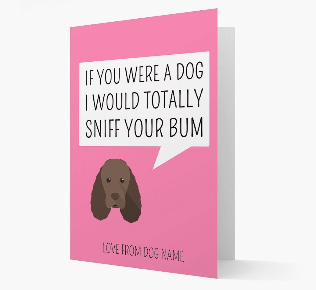 Personalized 'I'd Sniff Your Bum' Card