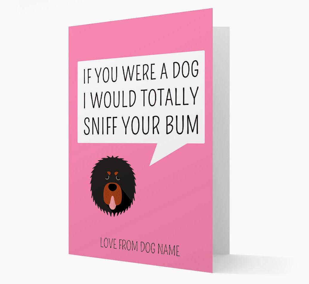 Personalized 'I'd Sniff Your Bum' Card