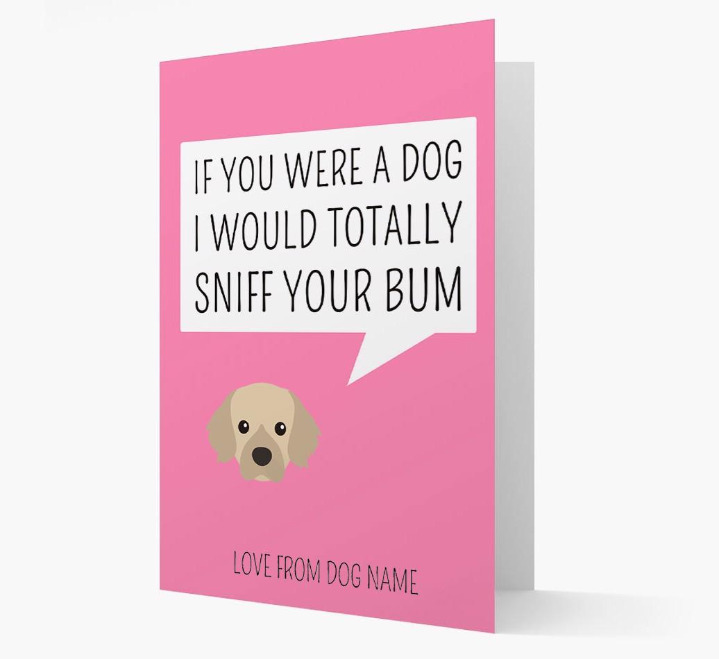Personalized 'I'd Sniff Your Bum' Card