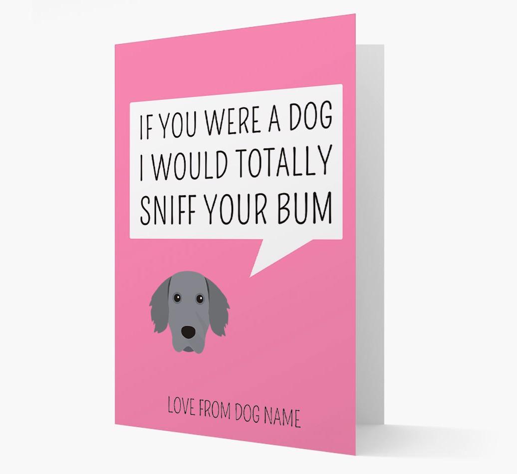 Personalized 'I'd Sniff Your Bum' Card