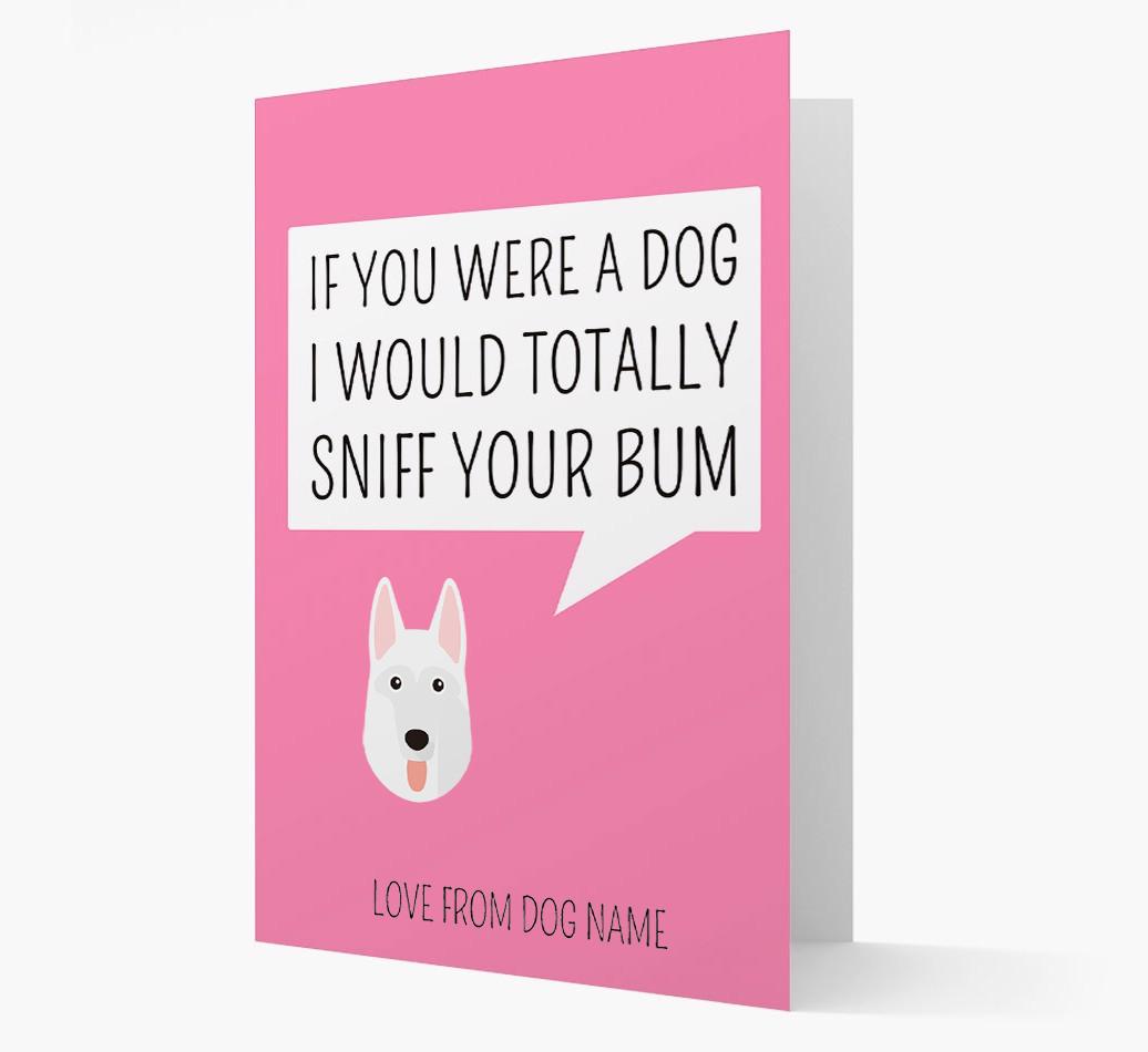 Personalized 'I'd Sniff Your Bum' Card