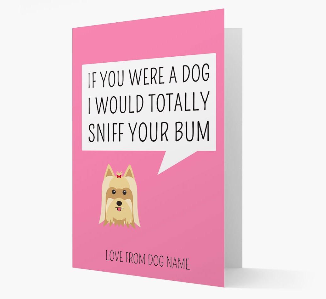 Personalised 'I'd Sniff Your Bum' Card