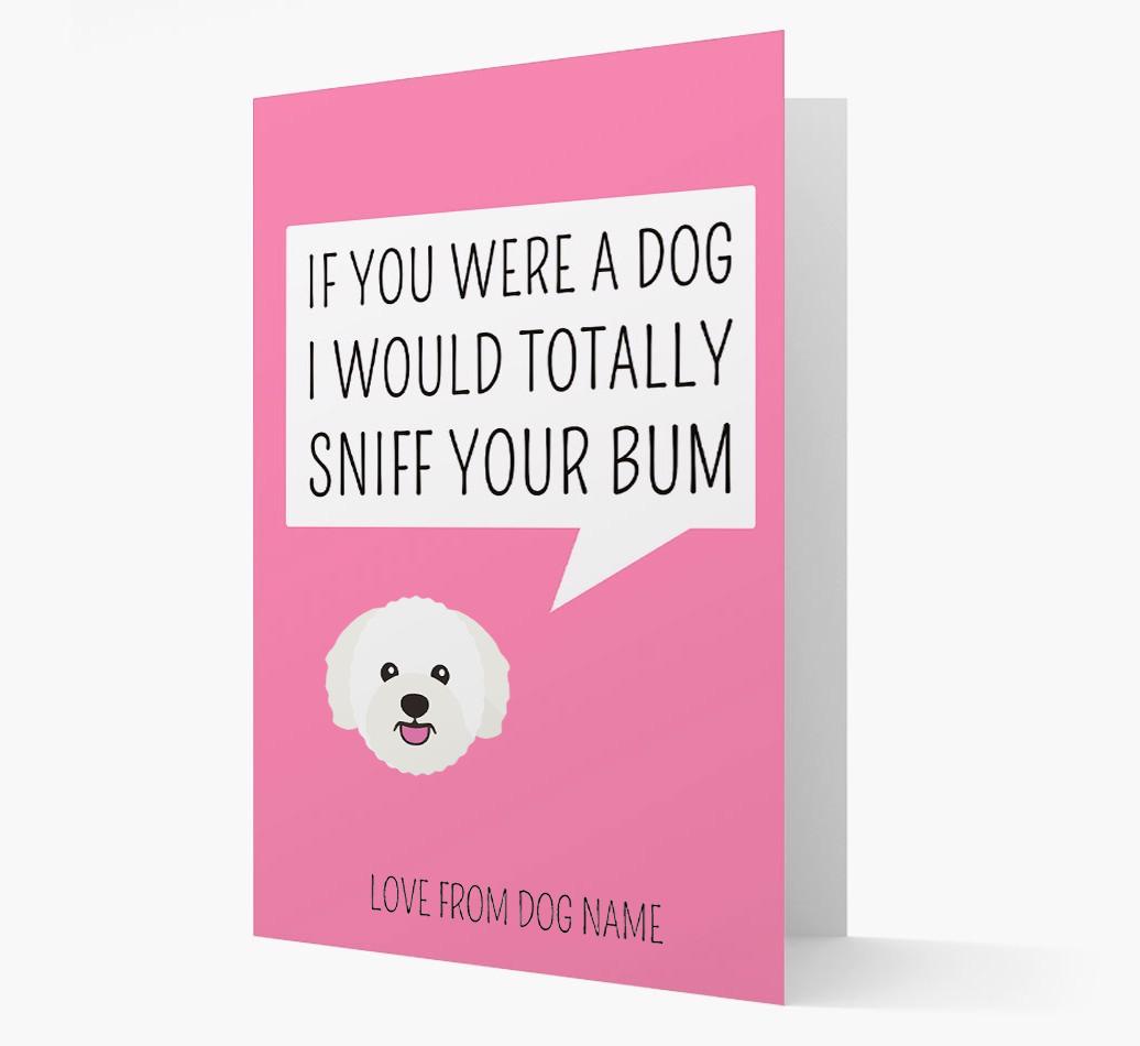 Personalized 'I'd Sniff Your Bum' Card