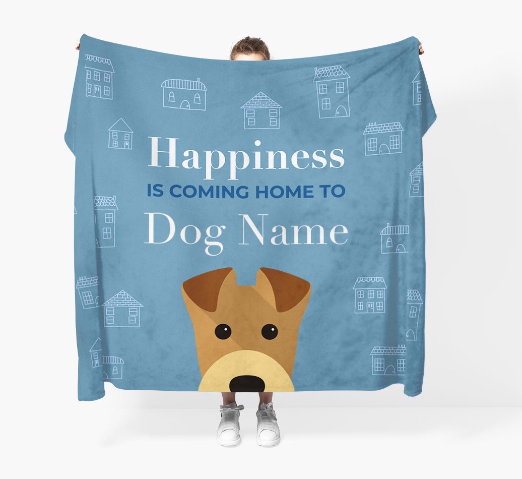Happiness Is: Personalised {breedFullName} Throw Blanket