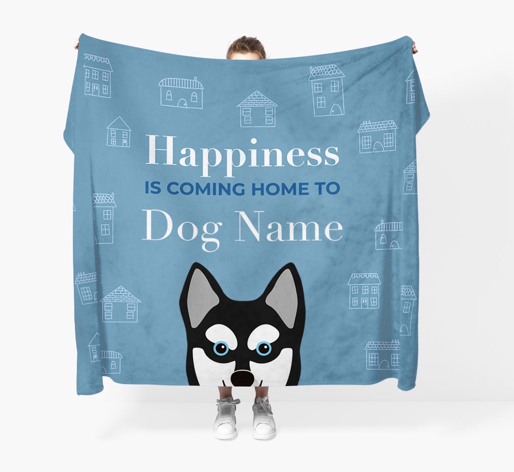Happiness Is: Personalised {breedFullName} Throw Blanket
