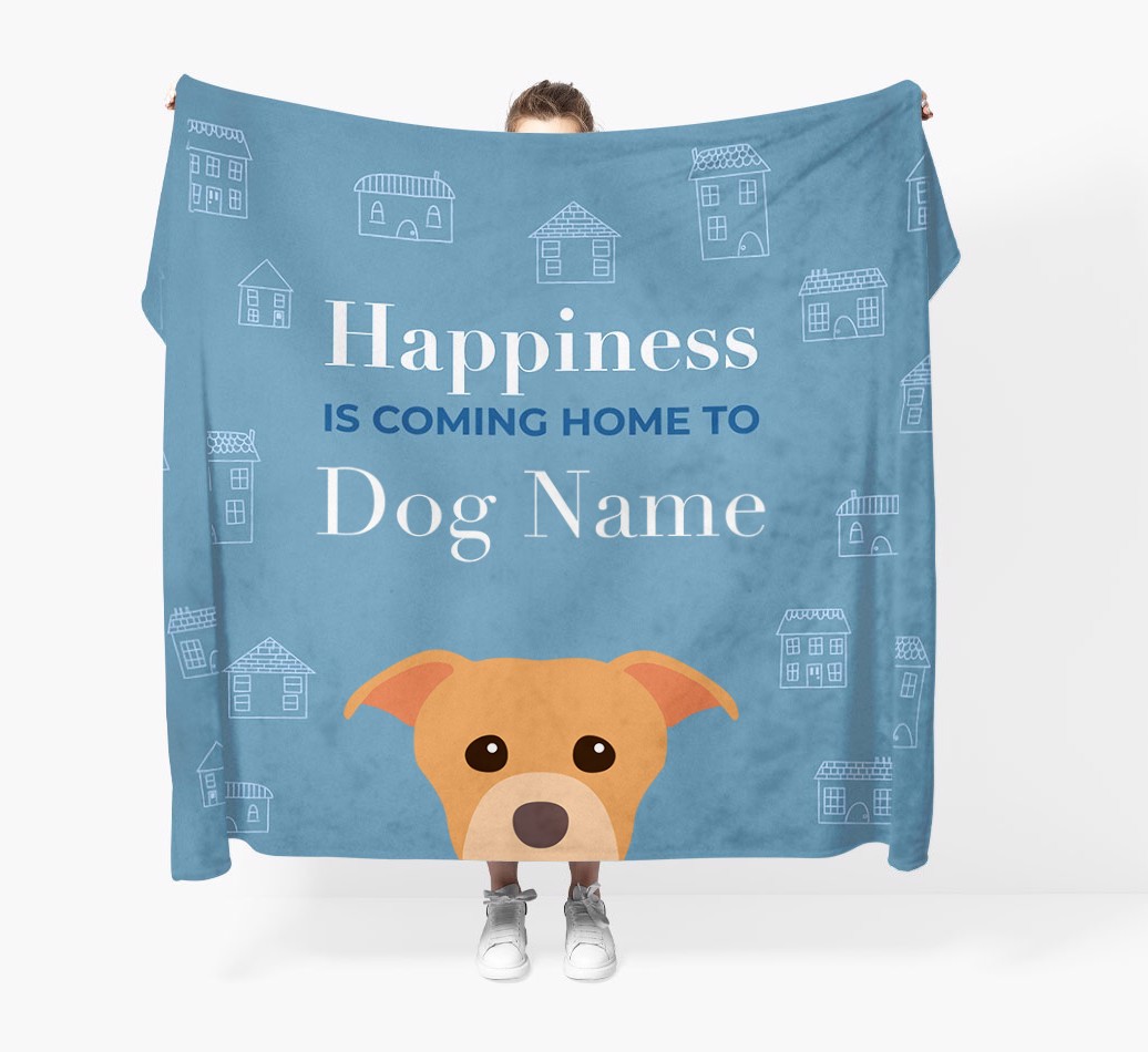Happiness Is: Personalised {breedFullName} Throw Blanket