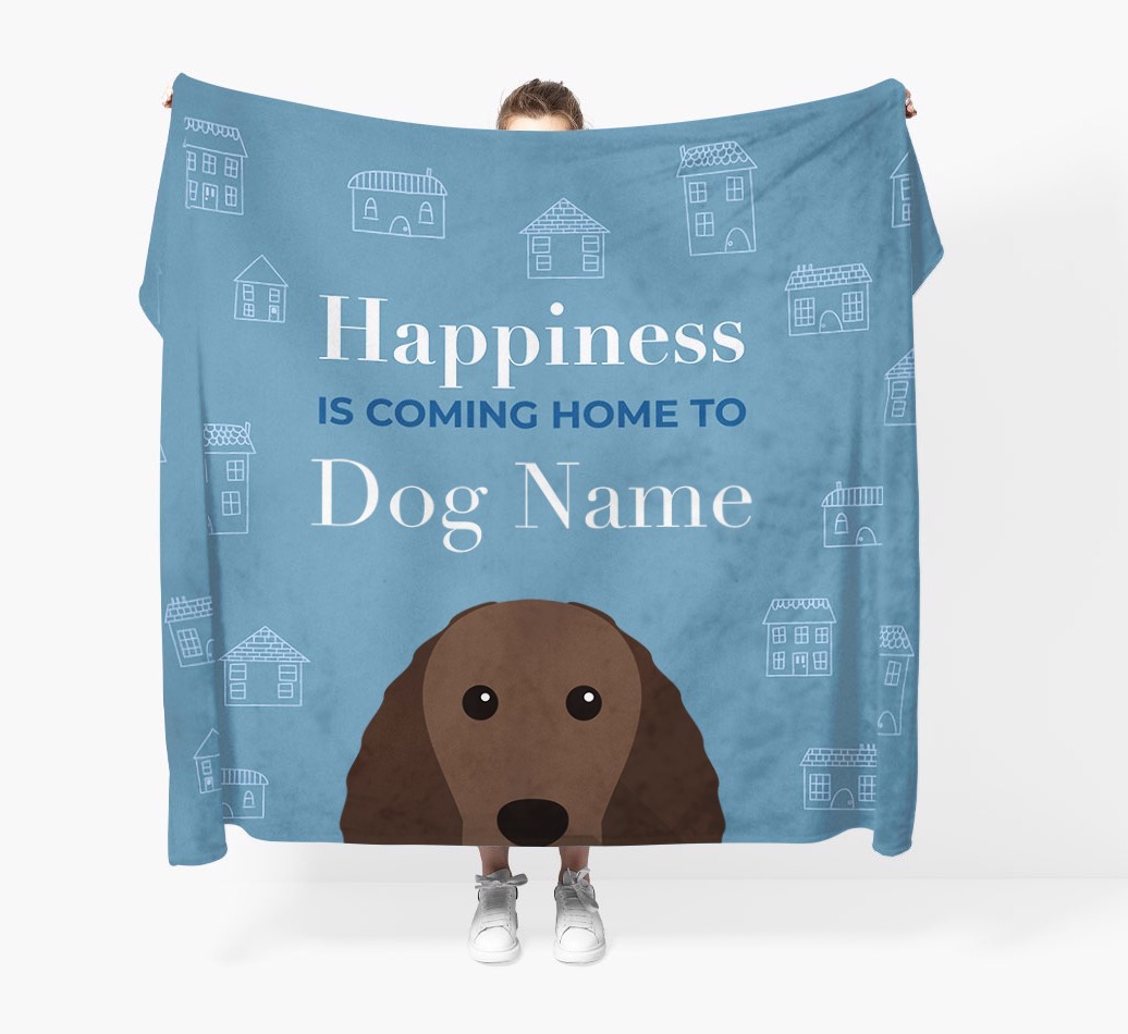 Happiness Is: Personalised {breedFullName} Throw Blanket