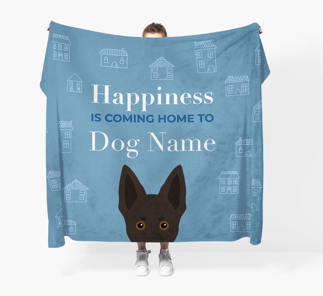 Happiness Is: Personalised {breedFullName} Throw Blanket