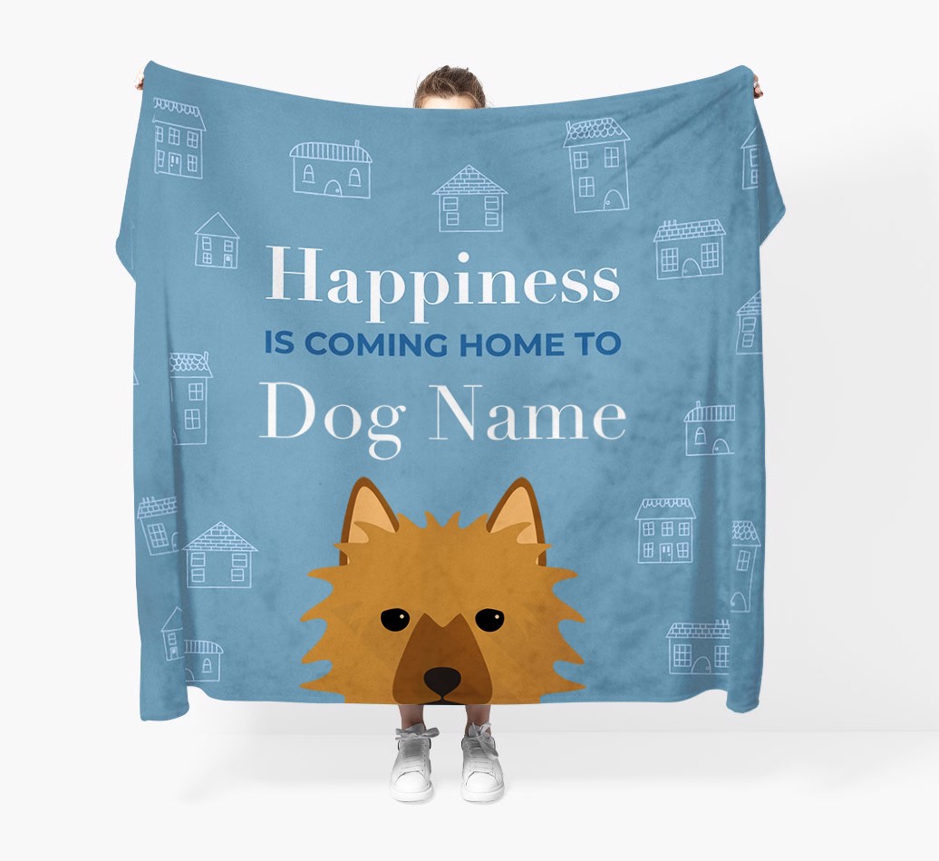 Happiness Is: Personalised {breedFullName} Throw Blanket