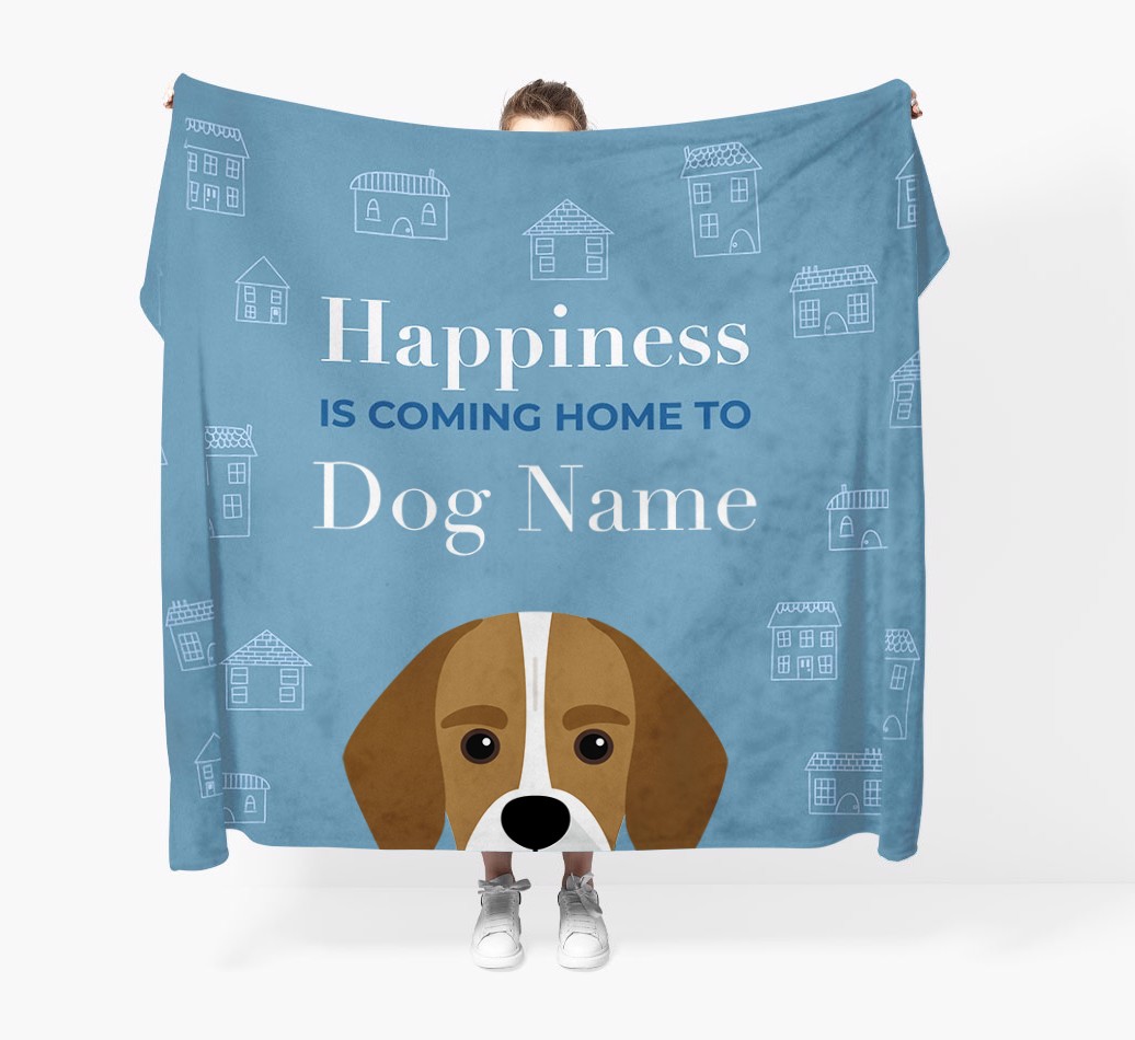 Happiness Is: Personalised {breedFullName} Throw Blanket