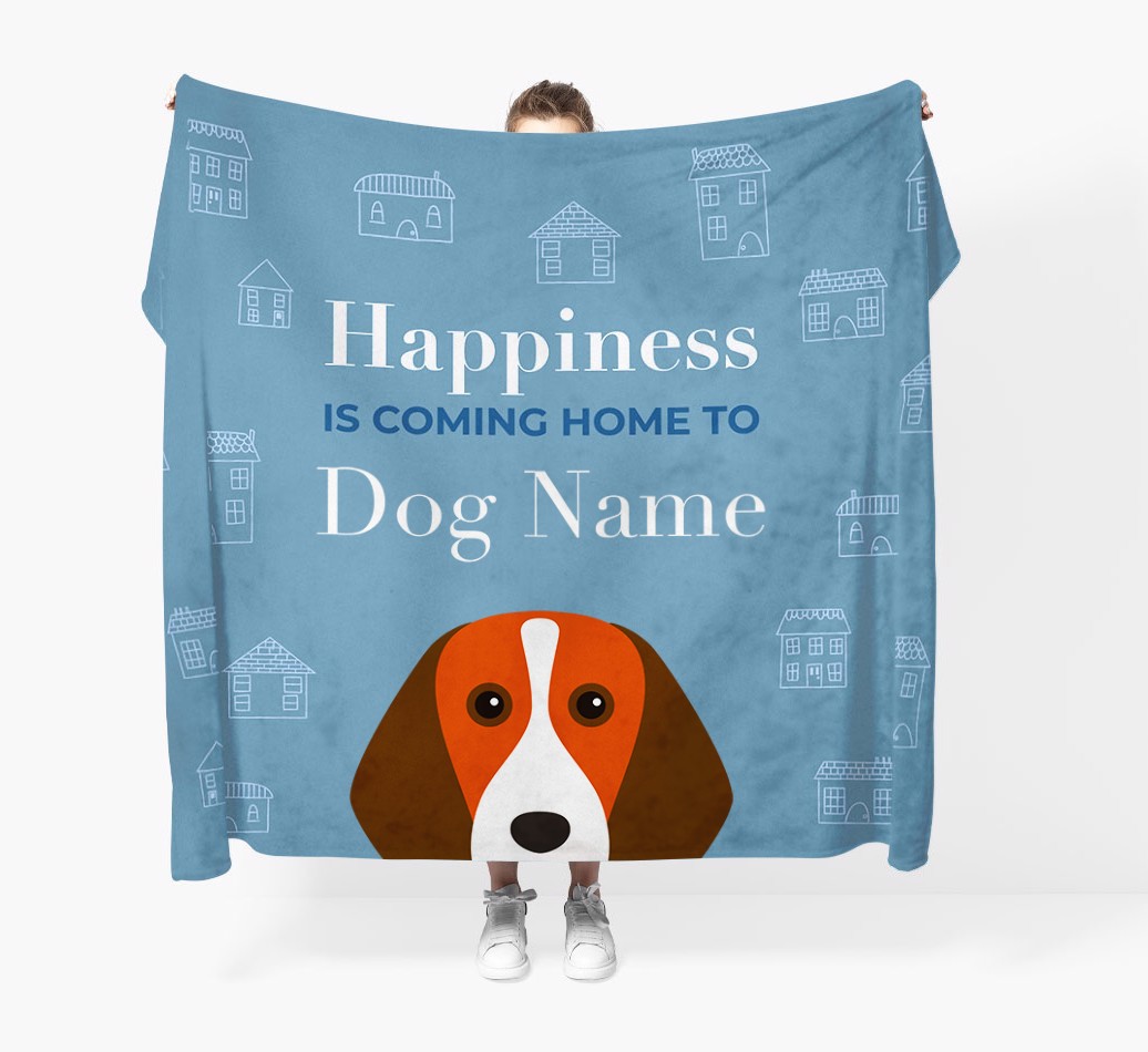 Happiness Is: Personalised {breedFullName} Throw Blanket