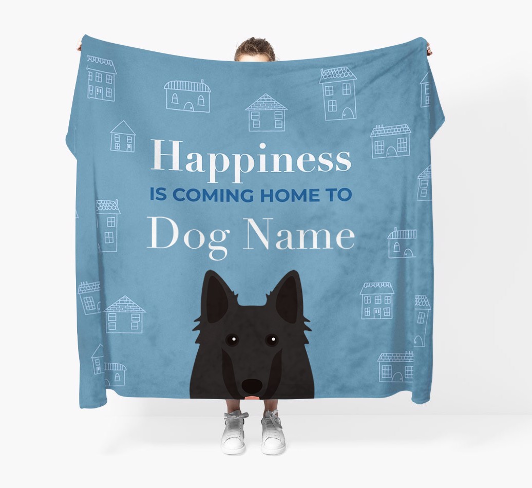 Happiness Is: Personalised {breedFullName} Throw Blanket