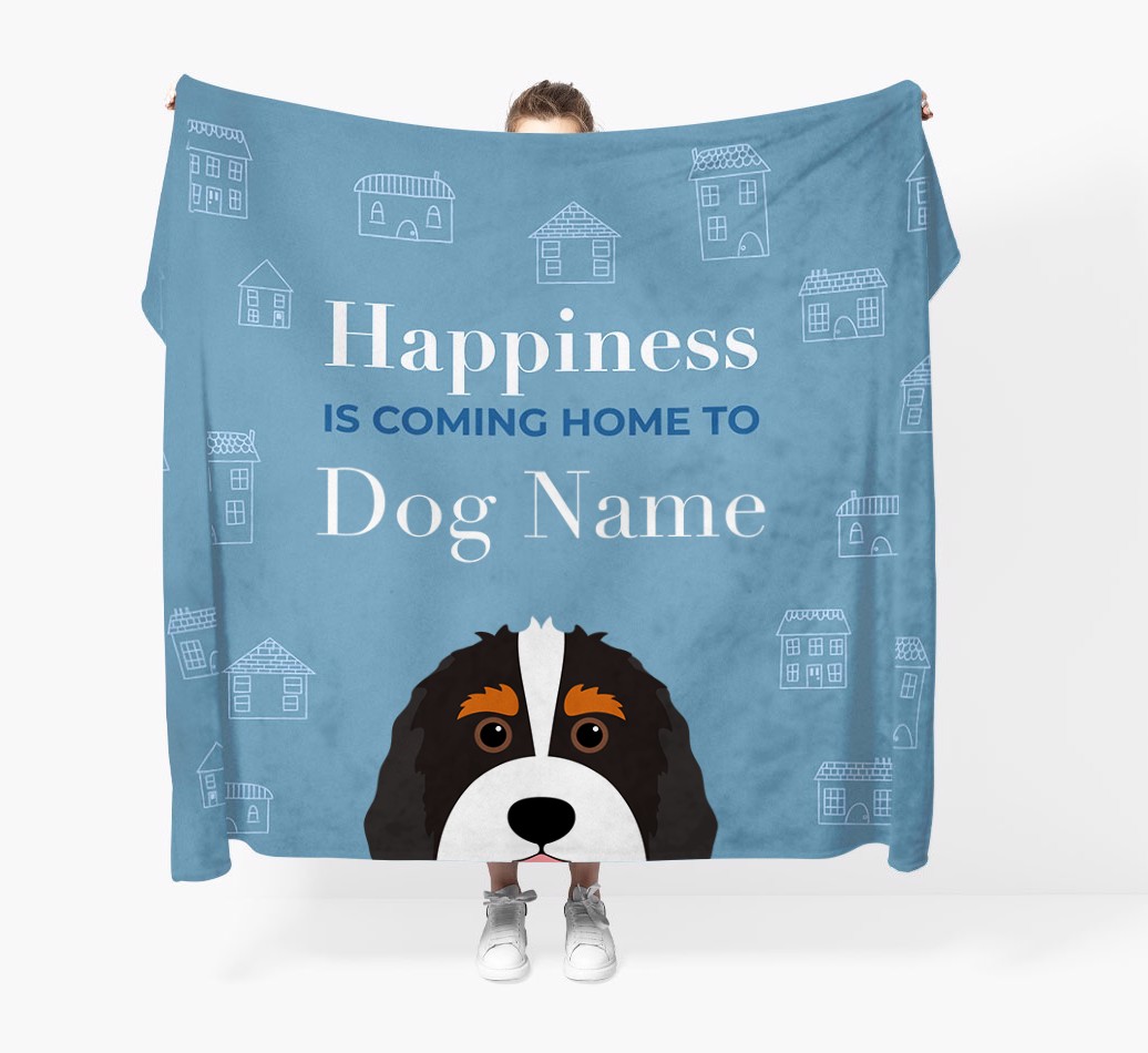 Happiness Is: Personalised {breedFullName} Throw Blanket
