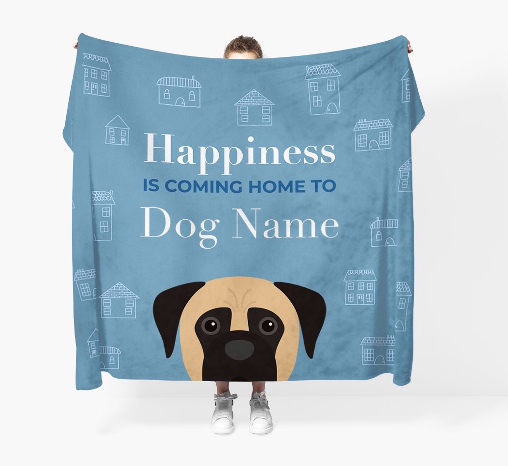 Happiness Is: Personalised {breedFullName} Throw Blanket