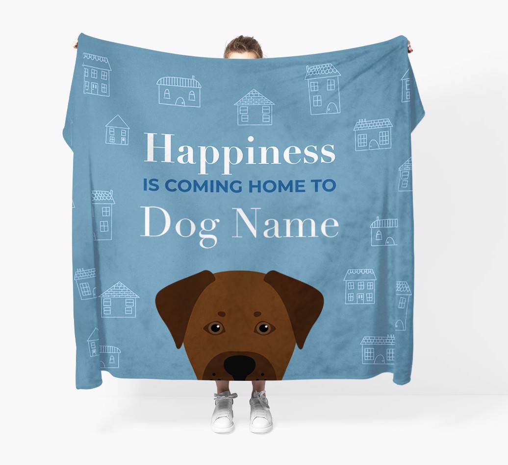 Happiness Is: Personalised {breedFullName} Throw Blanket